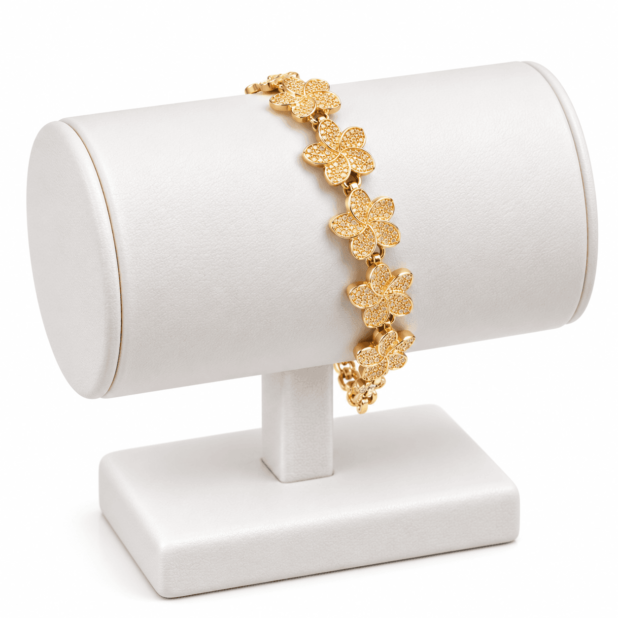 Gold Floral Statement Bracelet
